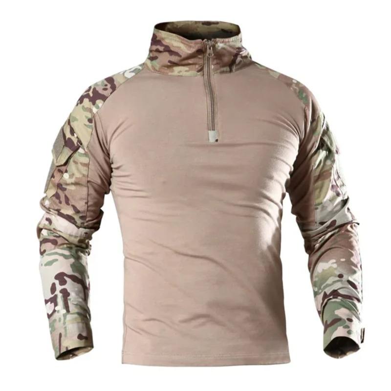 Outdoor Tactical Hiking T Shirts Men Long Sleeve Hunting Climbing Shirt Sport Clothes