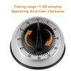 Black Cooking Baking Timer Stainless Steel Mechanical Stopwatch  Classroom