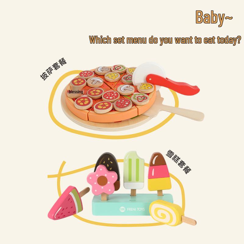 Wooden Kids' Educational Toys: Role-Playing Simulation with Fruits and Vegetables Cut Game