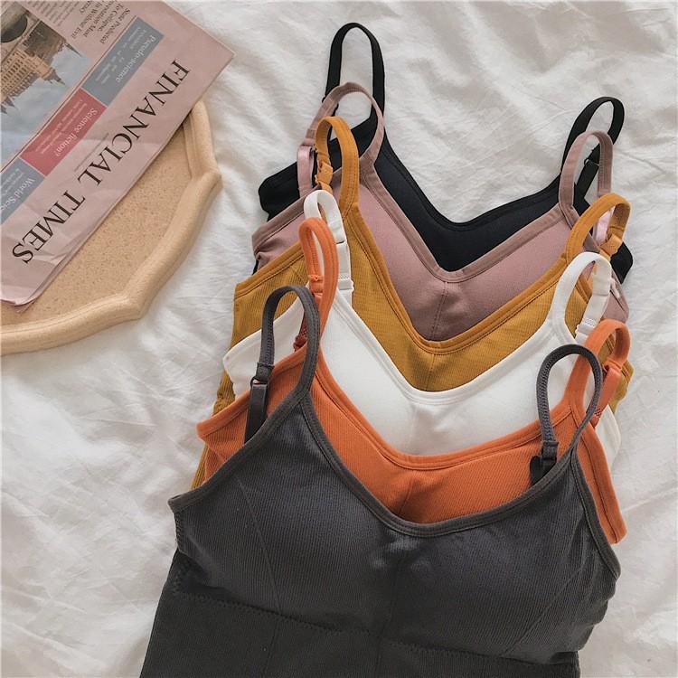 Sexy U-Shaped Camisole with Chest Pad for Women – Elegant Inner and Outerwear