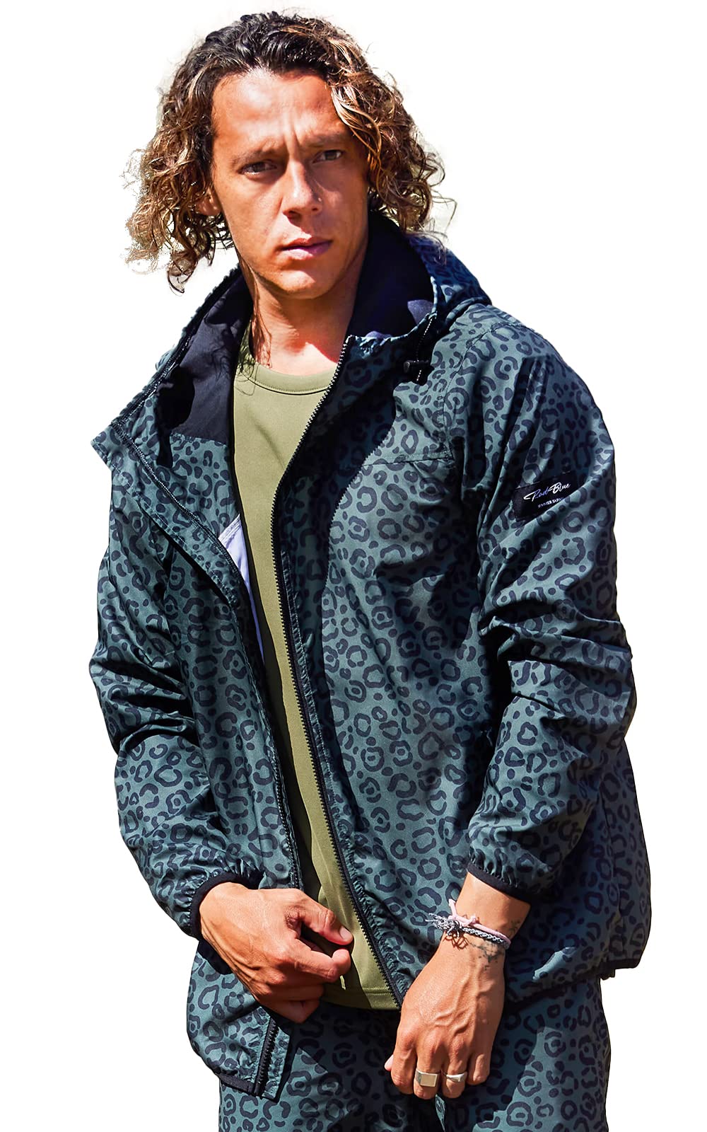 

Rad Blue Mountain Parka Водоотталкивающая одежда для бега Легкая верхняя одежда Дождевик Множество цветов и узоров [RadBlue] Мужская (L, [ЛЕОПАРД] Хаки)