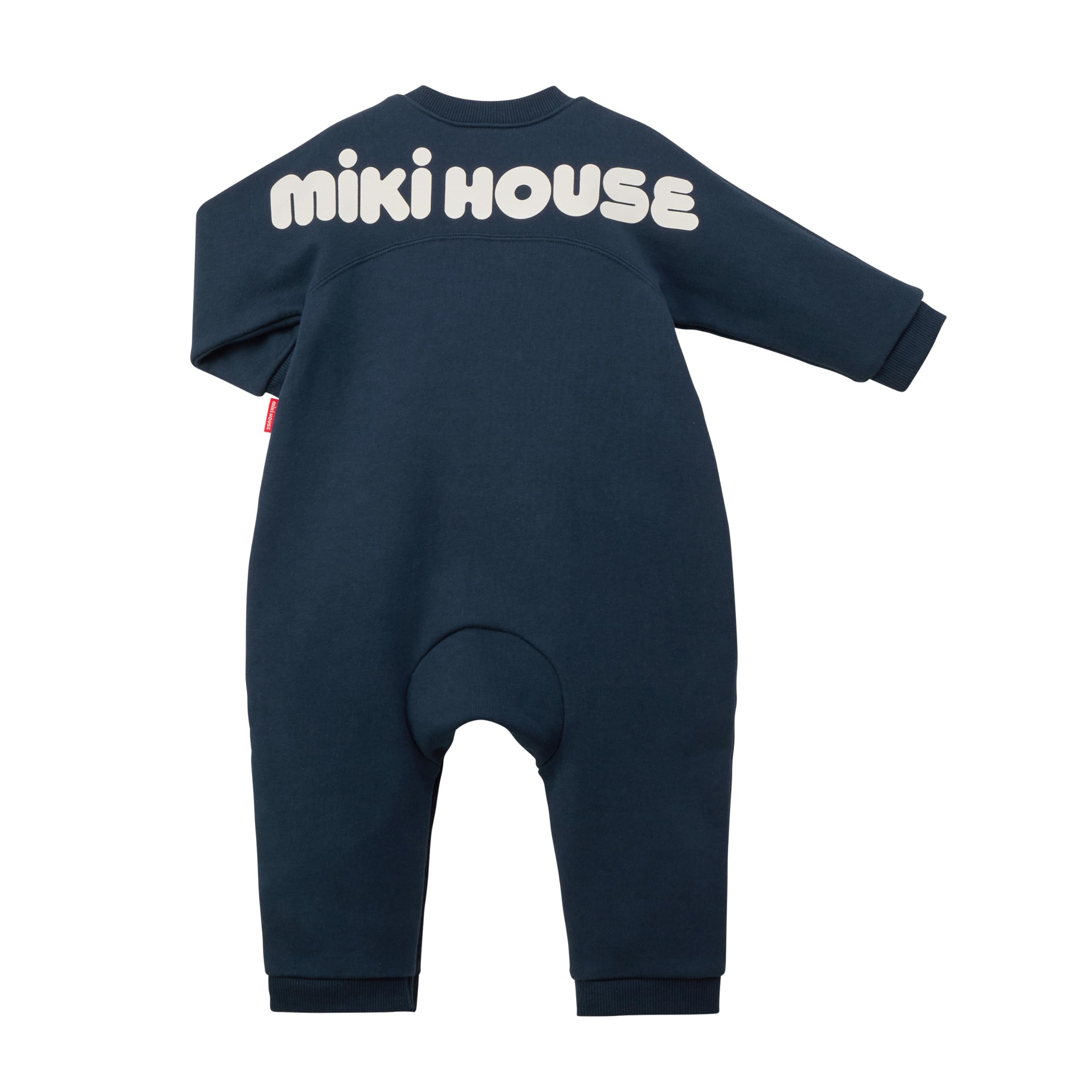 

MIKI HOUSE Back Logo Coverall Long Solid for Boys and Infant Navy Web Exclusive Romper, Sleeve, Color, Girls, Baby, Kids, Clothes, 70cm, Blue,