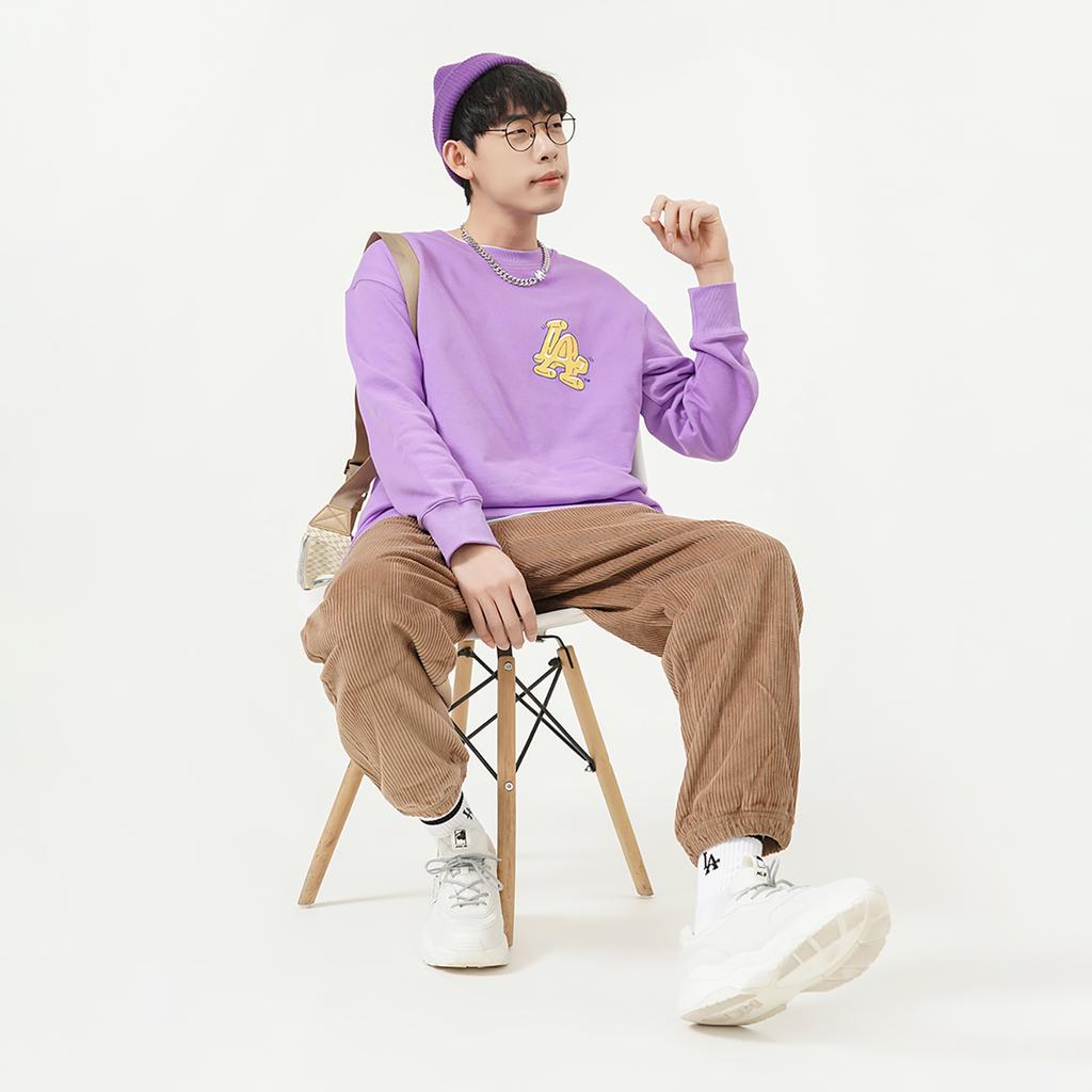 New MLB Los Angeles Dodgers LIKE Sweatshirt Unisex Violet 3AMTL0221-07PPN