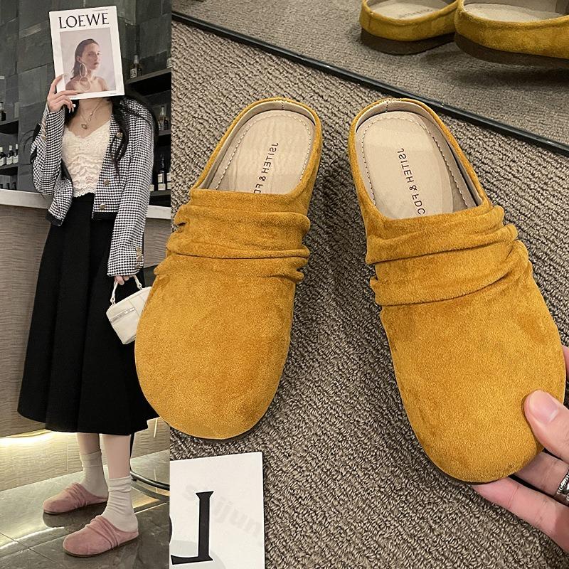 Fashion 2025 Spring Summer New Fashion Women‘s Shoes Non Slip Flat Shoes Outdoor Comfortable Casual Half Drag Slippers for Women
