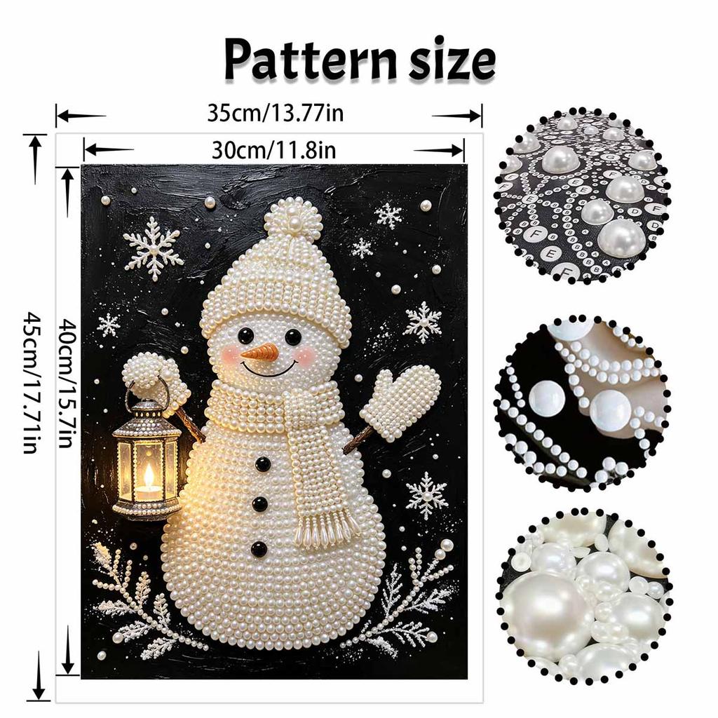 Christmas Pearl Painting Kit Handmade DIY Snowman Lantern Snowflake Home Decoration Painting