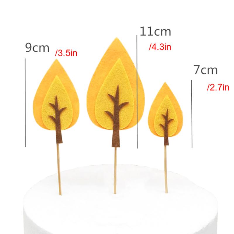 

3Pcs Cartoon Cake Plugin Tree Jungle Theme Party Decoration Birthday Dessert Cake Decoration