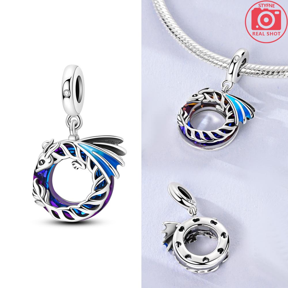 Broken Bird Egg Dragon Eggs In Blue Ice Beads Charms Fit Bracelet Diy Friend Gift Children'S Day Diy Necklace Women