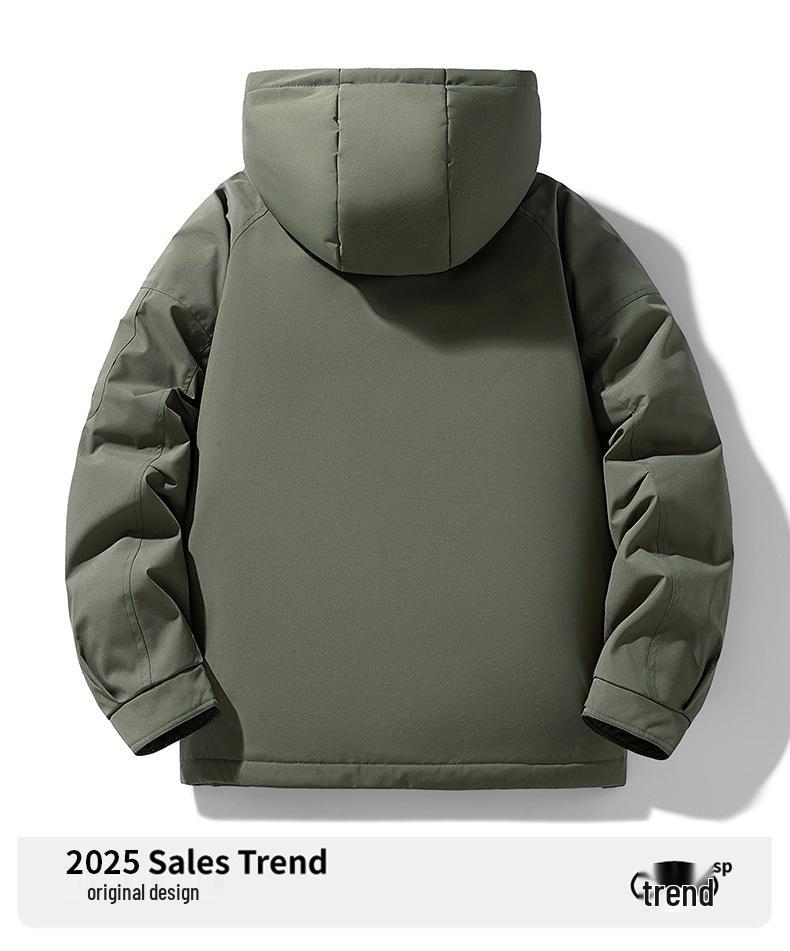 Herren 2025 Herbst/Winter Lässige Lockere Baumwolljacke - Warme Arbeitskleidung & Dicke Skijacke