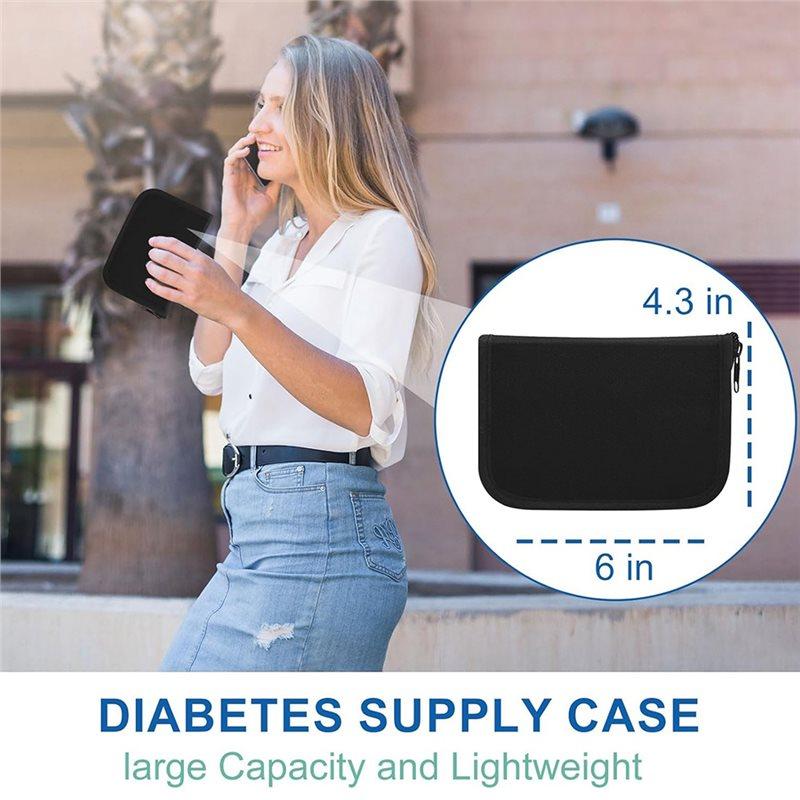 Fresh Carrying Case For Diabetic Organizers, Diabetes Supplies Storage Bag, Blood Glucose Meter Case, Testing Kit Organizer