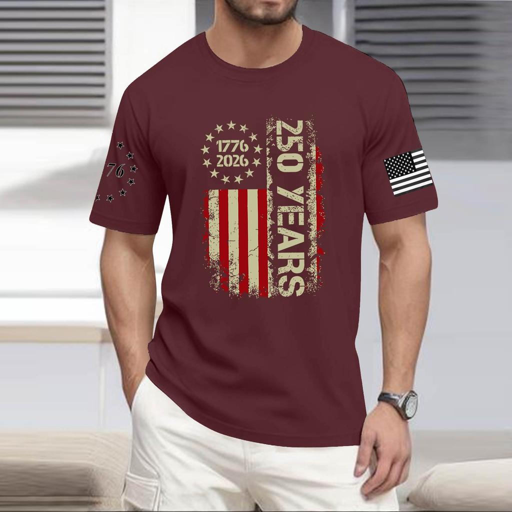 Men's Casual Round Neck Lightweight Short-Sleeve Top
