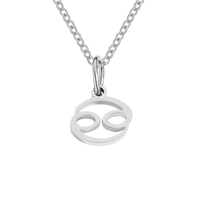 Sf. Colier cu Pandantiv Zodia Delan - Lanț Claviculă din Oțel Inoxidabil - Bijuterii Simple de Modă