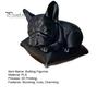 White Bulldog Model for Painting Sleeping French Figurine, 3D Printed Small Dog Statue, Cute PLA Animal Sculpture Home, Office, Desktop, Car Dashboard