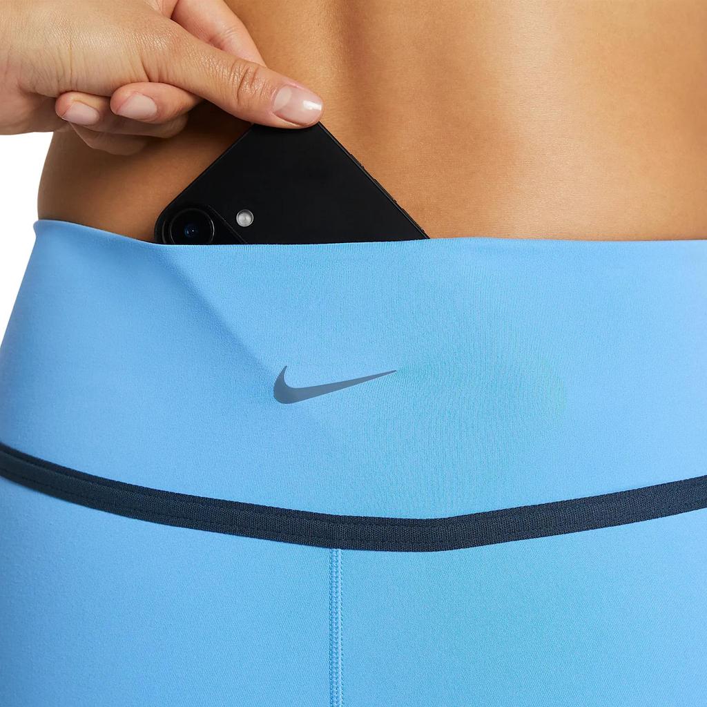 Nike One Series Schnelltrocknende Hochtaillierte Neun-Punkt-Tight Sportleggings Damenleggings Universitätsblau HJ1138-412
