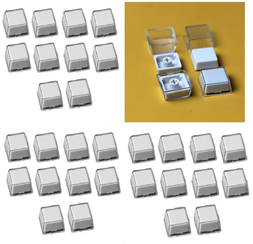 10 stuks/partij Transparante Keycaps Dubbellaagse Keycaps Verwijderbare Paperclips Custom MX Switch Herlabelbare Keycap Shell Bescherming