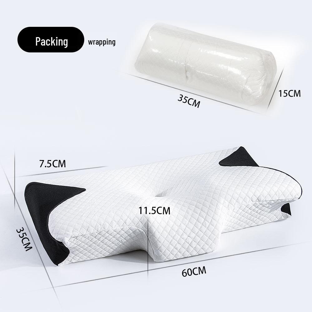 Butterfly Memory Foam Pillow: Slow Rebound, Zero Pressure Cervical Neck Support for Adults and Hotel Use