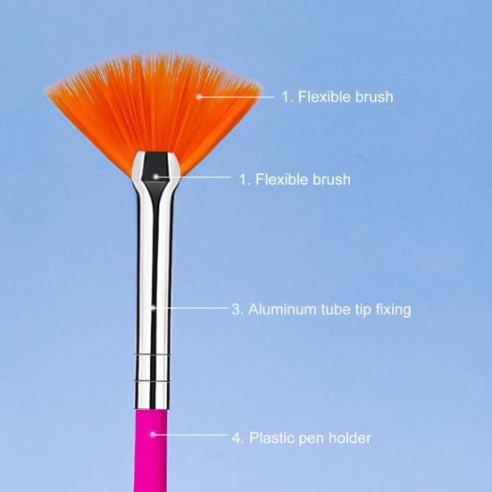 Yousheng 15Pcs Nail Art Brush Kit Soft Bristles Fine Nib Non-shedding DIY Gradient Blooming Effect Nail UV Gel Liner Brush Drawing Pen Nail Salon