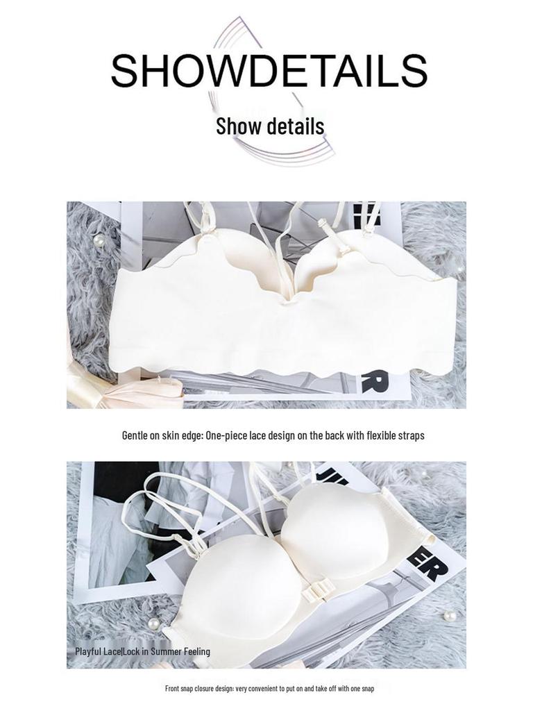 Seamless Push-Up Front-Closure Bra & Panty Set: Wire-Free, Anti-Sagging & Shaping for Smaller Chests
