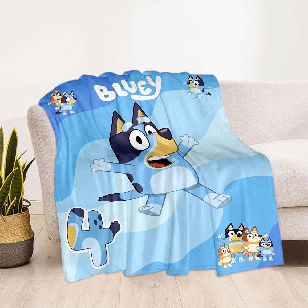 Bluey Bingo Adventure Blanket Soft & Cozy Perfect for Sofa Bed Office Chair for All Occasions Digital Print Birthday Christmas Gift Blanket