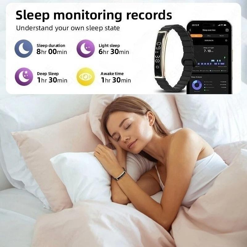 SACOSDING Smart Bracelet Fitness Tracker 24H Sleep Tracker All-Day Continuous Heart Rate Monitor Step Counting Sport Smart Watch Band