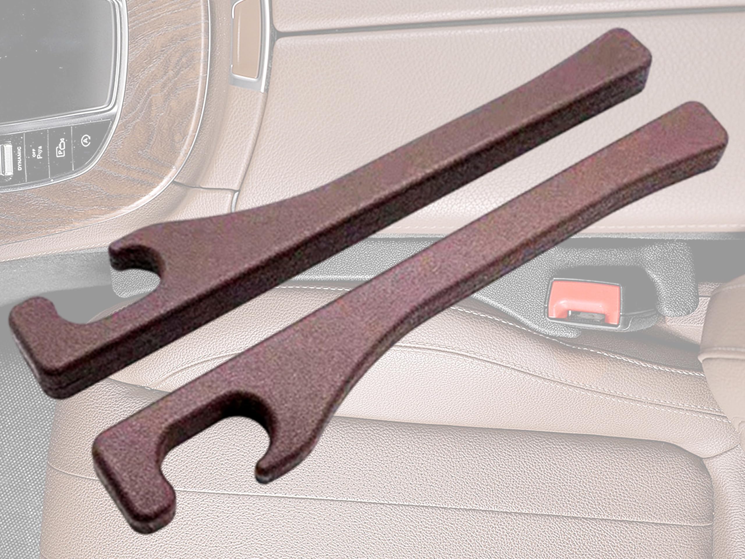 

TradeWind Car Seat Cushions, Gap Cushions, Seat Console, Seat Side Cushions, Seat Pad Spacers, Set of 2 (Brown)