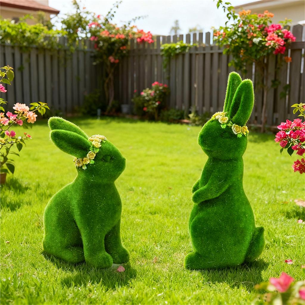 Flokowana ozdoba ogrodowa dekoracja świąteczna rękodzieło z żywicy figurka zwierzęcia