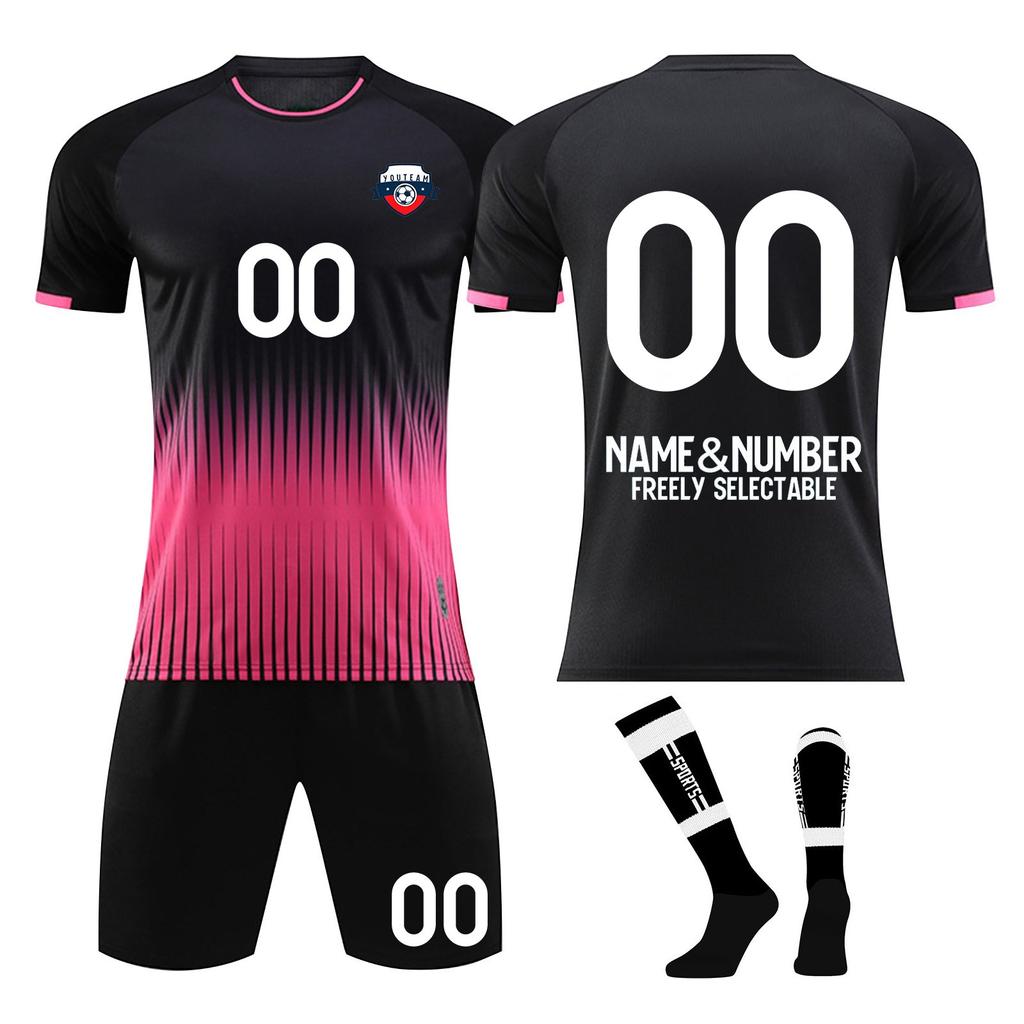 Men's Soccer Jersey Set, Breathable Quick-Dry Sportswear with Shorts and Socks, for Training and Matches