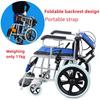 Foldable Nursing Wheelchair Lightweight Portable Disability Small Wheel Cart Elderly Specific Handcart