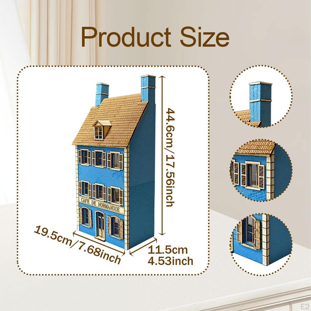 1/35 HO Scale Building Model Assembled Railway Layout, Architecture Scene for Accessory