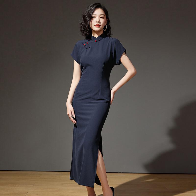 Elegant New Chinese Style Cheongsam Dress M