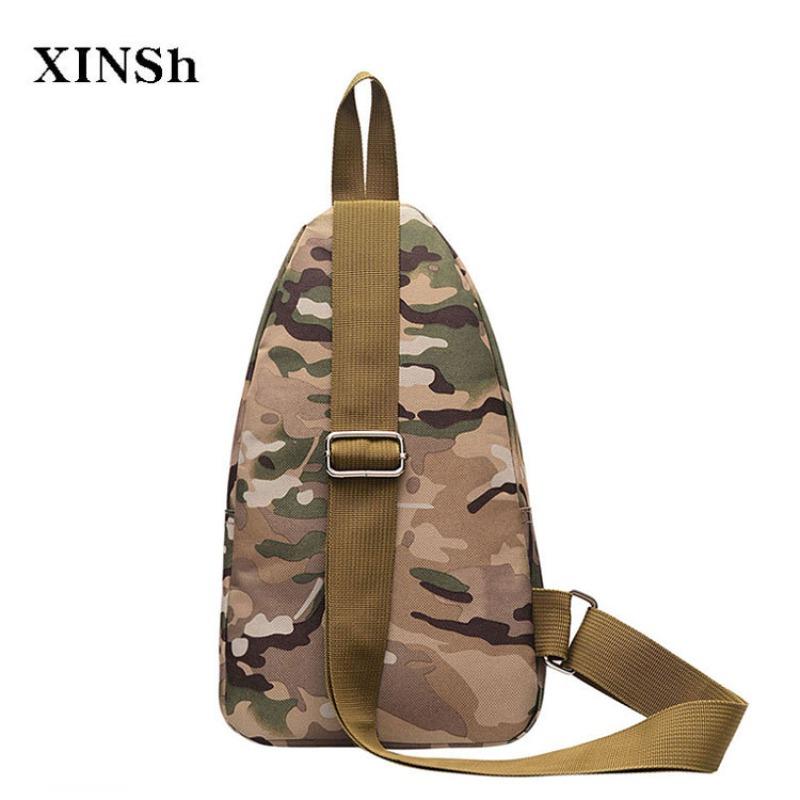 Camouflage Brusttasche Herren Umhängetasche Freizeit Sport Kleiner Rucksack Kopfhörerloch Herrentasche Crossbody Herrentasche