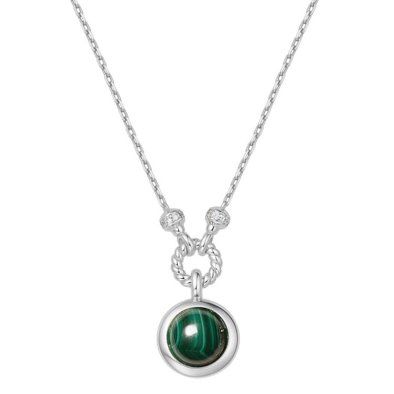 ANIA HAIE Malachite Reversible 925 Silver Necklace N063-06H
