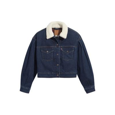 Levis Τζάκετ Ντένιμ με Συνθετική Γούνα Γυναικεία τζάκετ Σκούρο Μπλε A0831-0000
