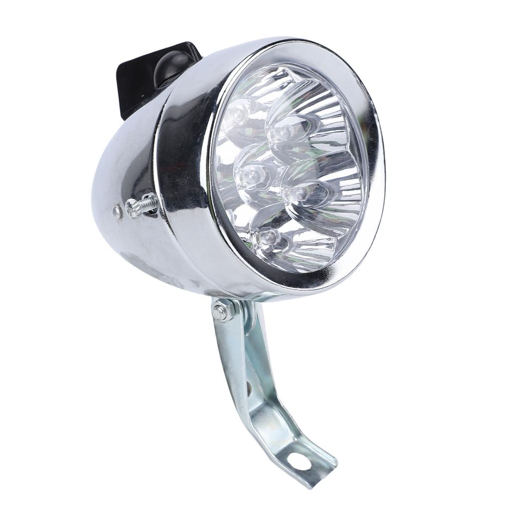Vintage Front Light Retro Bike Front Lamp 6 LED Headlight with Bracket for Night Riding Cycling