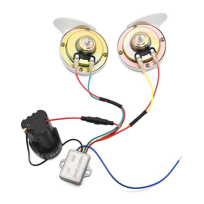 Spanish Warehouse 2pcs Car Speaker Vehicle Auto 18 Voices Tone Music Speakers Horns Alarm 12V Motor Motorcycle Signal Horn