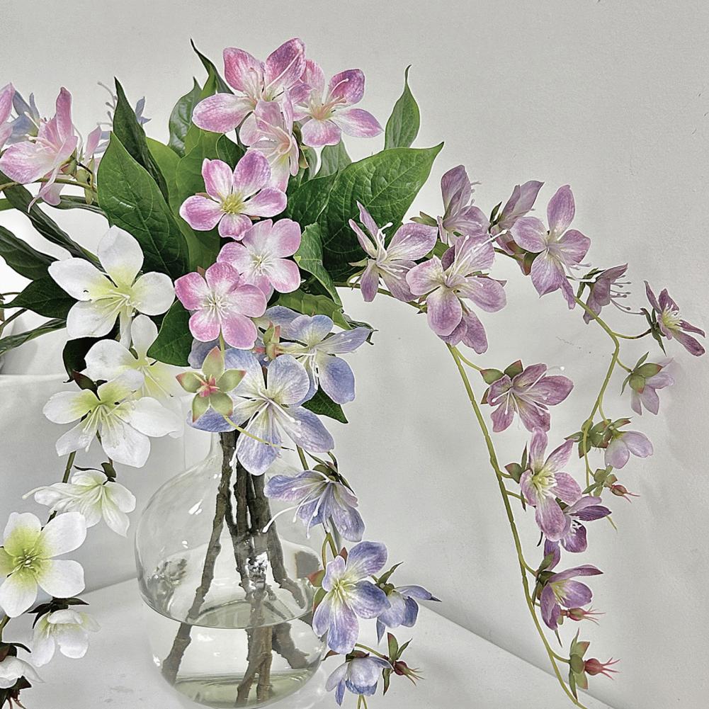 Artificial Jasmine Flowers Jasmine Flower Branches Artificial Jasmine Flower Garland 31 Faux Silk Hanging Blossoms Elegant