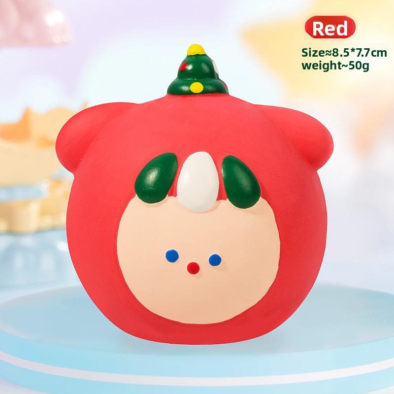 Pet Latex Toy Christmas Elk Animal Spherical Toy for Relieving Boredom and Venting for Small-sized Dogs Toys