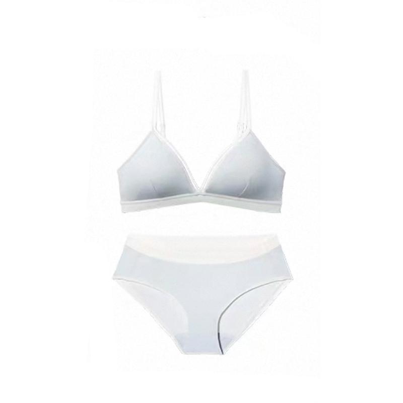 Französischer Triangel-Cup Damen-BH-Set - Schlankmachender Effekt, Tiefer Ausschnitt, Sexy, Schöner Rücken, Herbst Dünner Stil