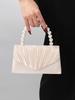 Borsa a tracolla da sera di lusso a pieghe con perle