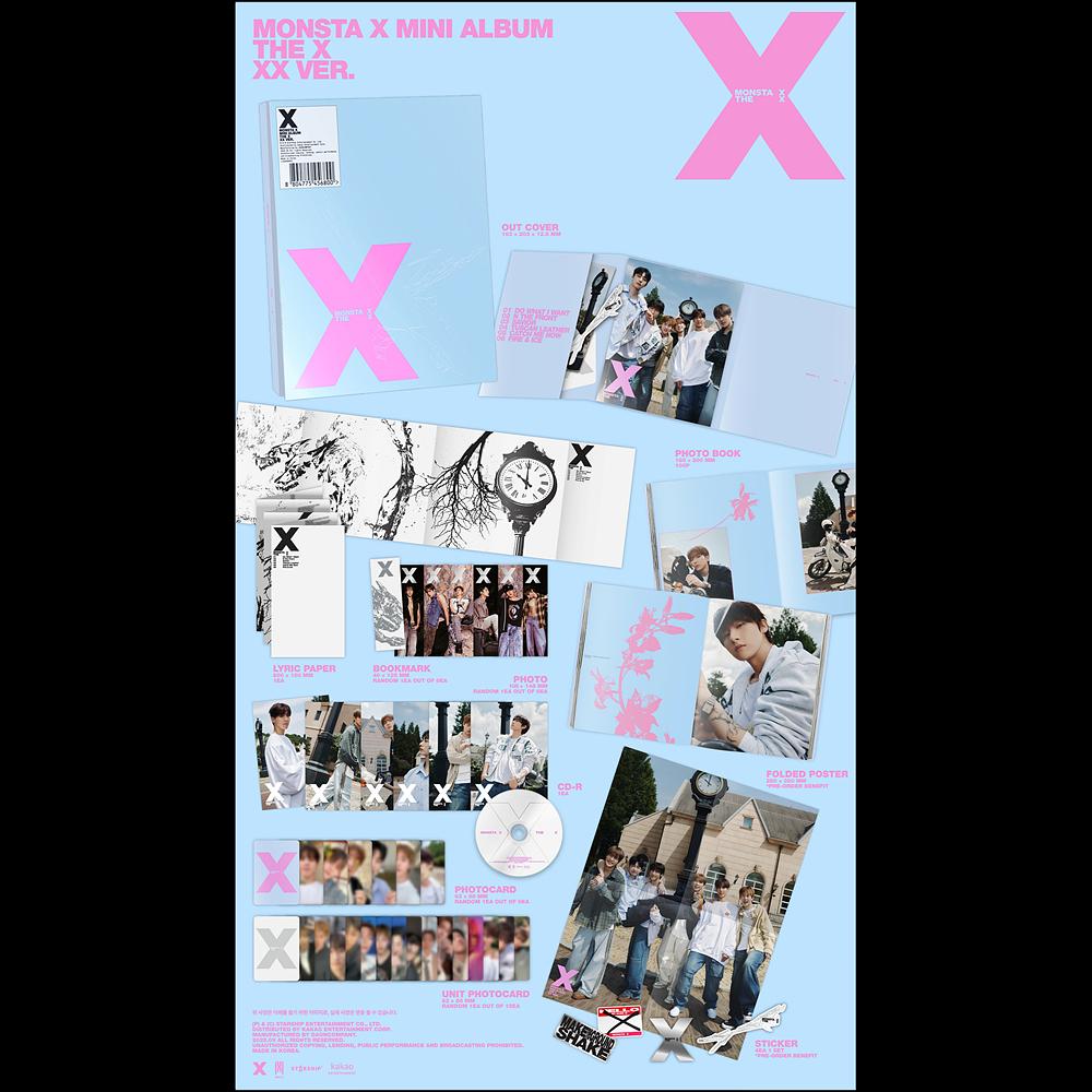 MONSTA X - THE X Mini Album (UNKNOWN X Ver./ UNDERDOG X Ver. / HELLO X Ver./ XX Ver.)