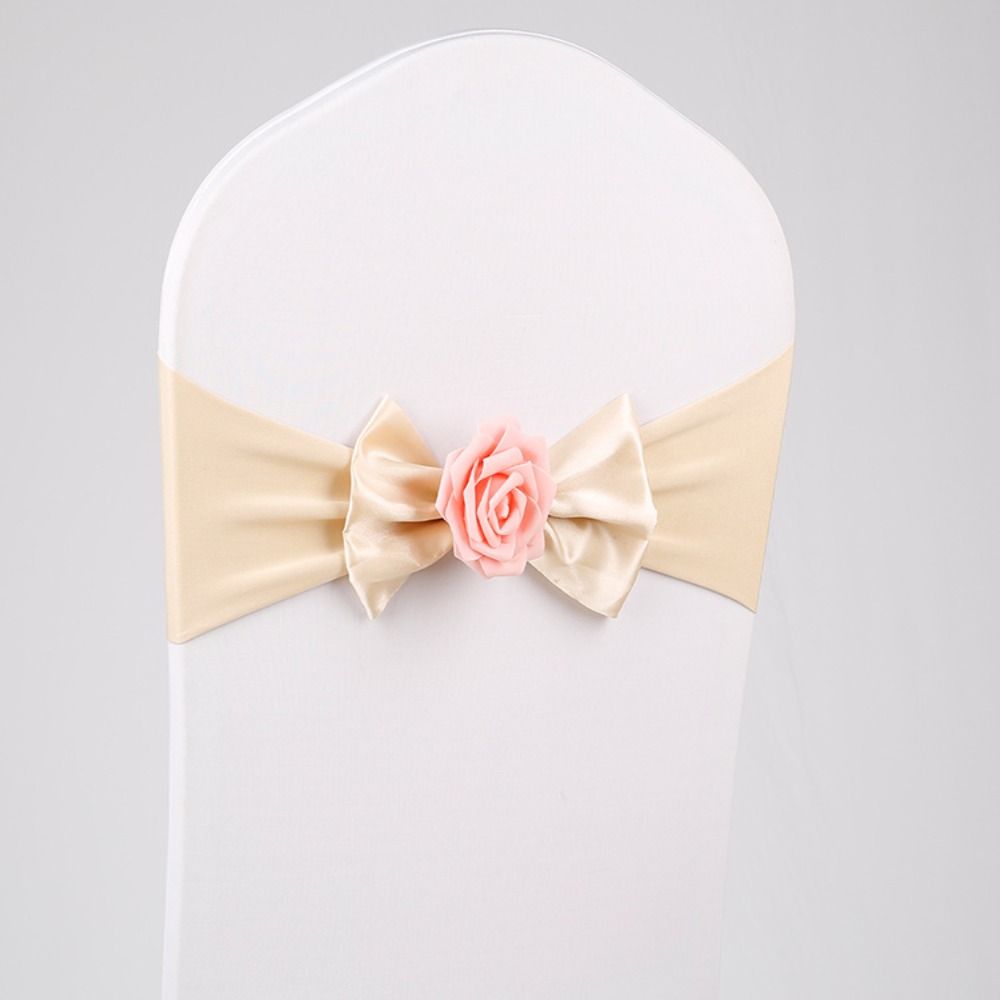 Polyester Bow Tie Chair Bandage High Elasticity Chair Sashes Band  Wedding Party
