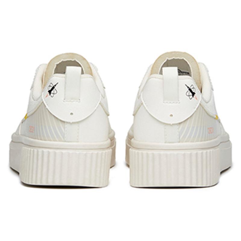 Anta Life Collection Wear-Resistant Slip-Resistant Low-Top Skateboard Shoes Women's Ivory White Sneakers 122148066-2