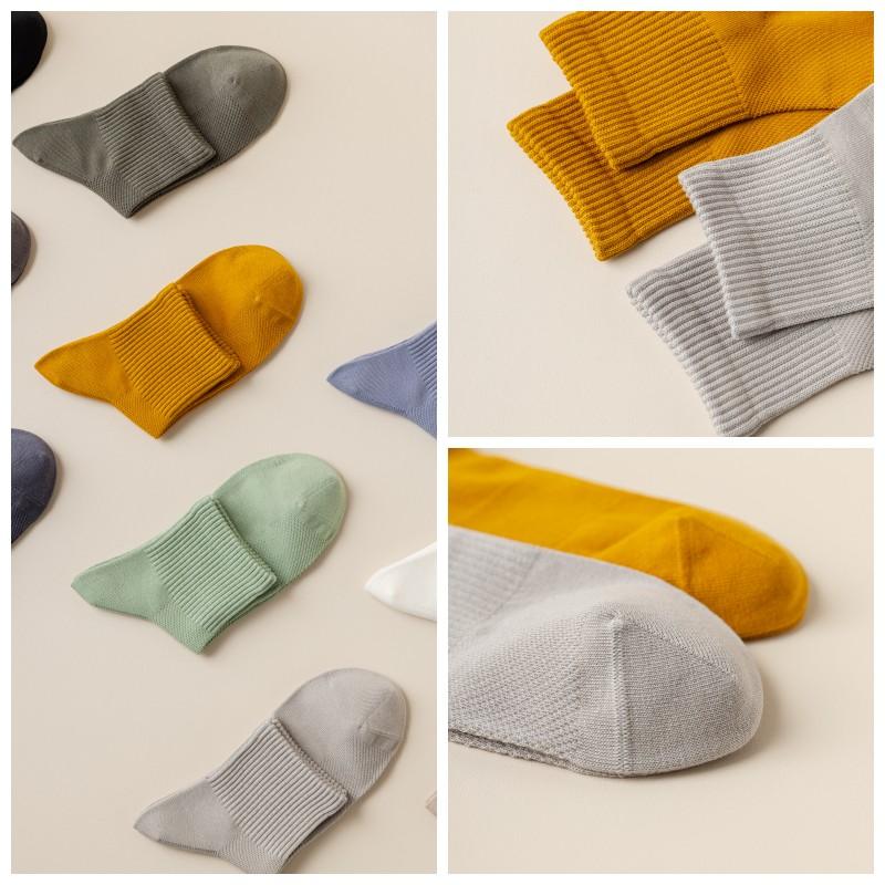 5/10 Paar Herren Baumwollsocken Hohe Qualität Atmungsaktive Mesh-Socken Langlebige Einfarbige Freizeitsocken Mode Anzugsocken Mann