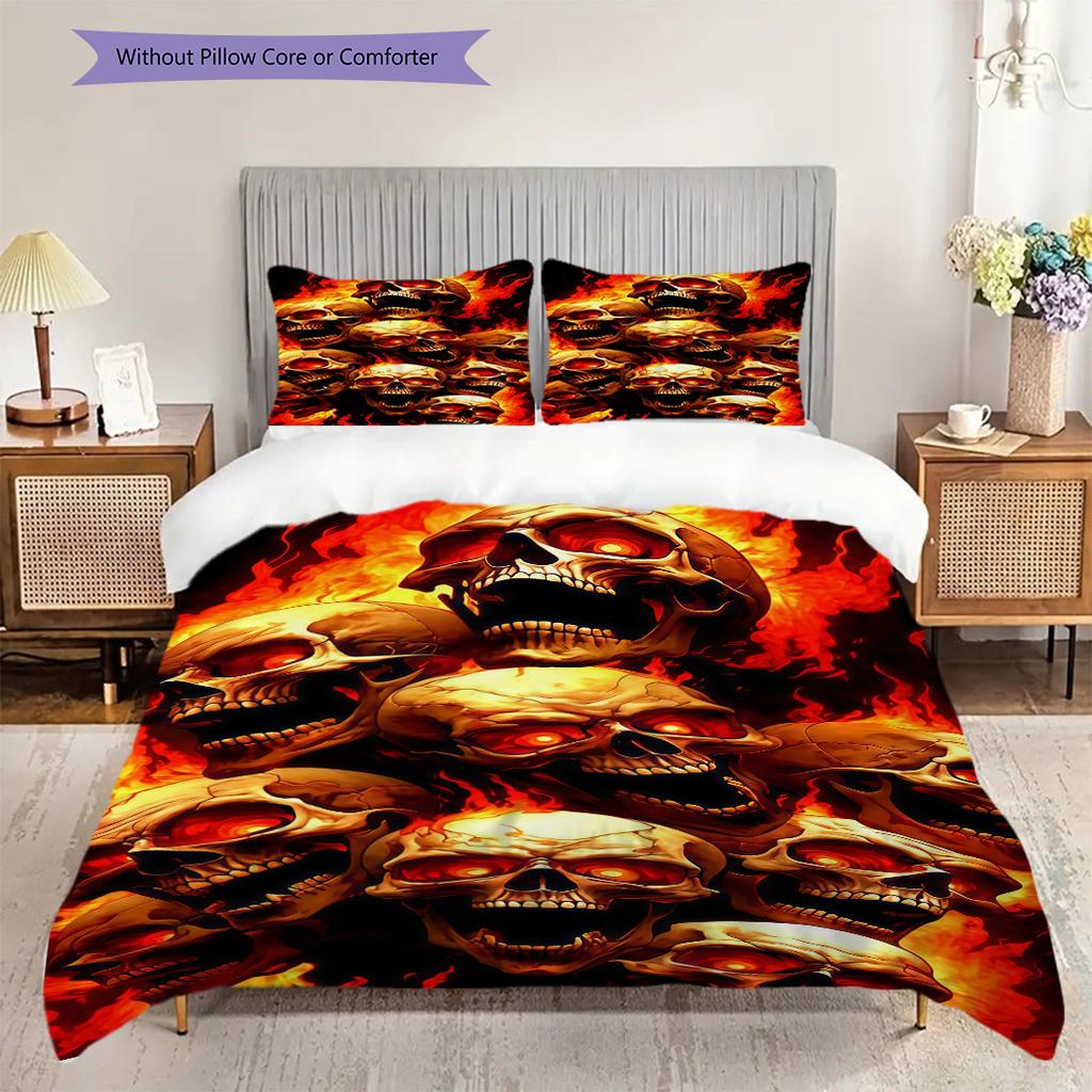 Dark Fantasy Warrior Set Threepiece Set 1 Duvet Cover 2 Pillowcase Without Core Bedding Set Christmas Birthday Gift