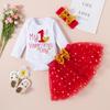 Strój walentynkowy Girls My First Walentynki Zestaw ubrań z długim rękawem i spódniczkami