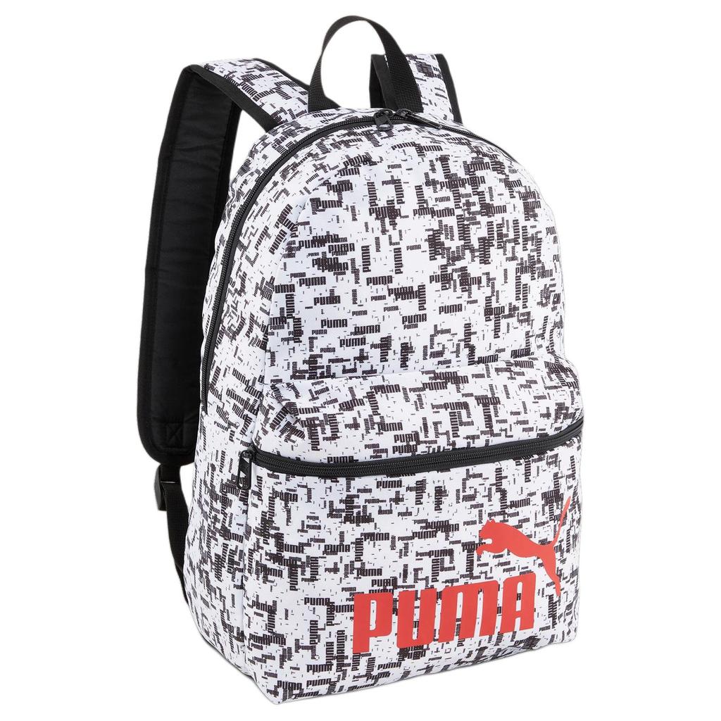 New PUMA Polyester Backpack Regular Unisex Black White 079948-12