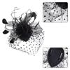 Black Fascinators Hat  Pillbox Hat Wedding Lace Gloves  Women