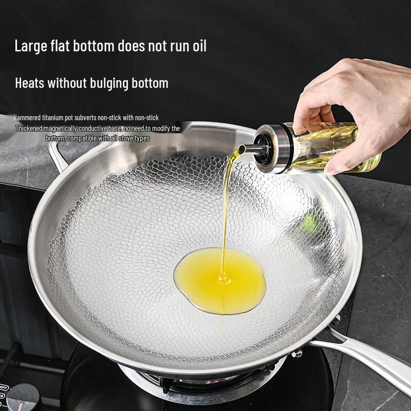Zhuchuangjingpin 26cm Non-stick Flat Bottom Wok with Lid