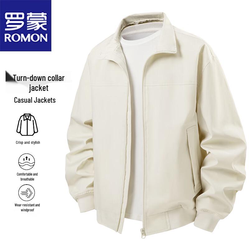 

ROMON Men s Stand Collar Casual Jacket XL
