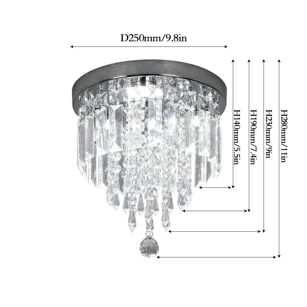 German Warehouse Contemporary LED Ceiling Lamp with Crystal Simple Indoor Illumination