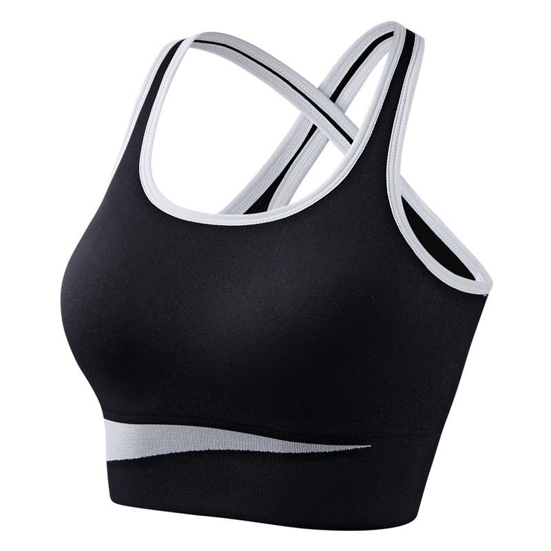 Color Bump Lauf-Sport-BH Fitness Stoßdämpfender Yoga-BH Crossback-Sport-BH Damen